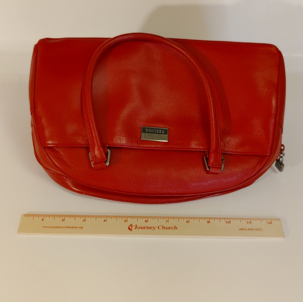 Perlina Vibrant Red Handbag - Picture 11 of 11